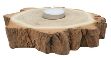 Wooden Candle Holder 16 cm 