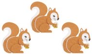 Felt Squirrel on Peg 8 cm, 3 pcs