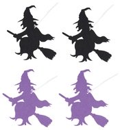 5161 Čarodějnice z filcu na zavě&scaron;en&iacute; 14,5 cm a 20 cm, 4 ks -1