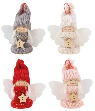 Hanging Angel with Wooden star 7,5 cm