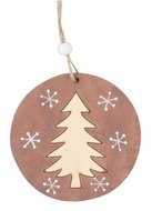 5426 Dřevěn&aacute; ozdoba se stromkem na zavě&scaron;en&iacute; 9 cm, hněd&aacute;-1