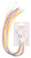 Colored Strands of Hair on Clip with Star, 2 pcs