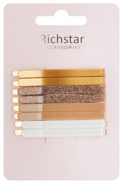 Hair Clips Creme 8 pcs