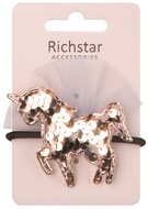 Hair Elastic Golden Unicorn 1 pc, 8 x 6,5 cm