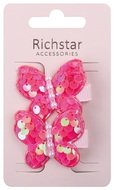 Butterflies Clip Dark Pink 4.5 x 3.5 x 0.5 cm, 2 pcs