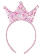6324 Čelenka do vlasů s flitry růžová, obvod 37 cm-1