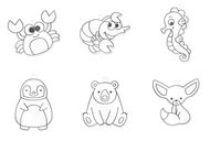 6408 Barvy na sklo sada 6 barev 10,5 ml + 6 sklíček ZVÍŘÁTKA-5