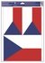 Decorative Window Cling – Czech flag (3 pc.)