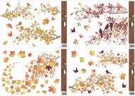 Self-Adhering Window Decoration 30 x 42 cm, Autumn Branches