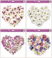 6865 Okenní fólie srdce z květů 30x33,5 cm-1
