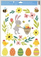 Decorative Window Cling – Bunny with a Basket