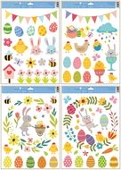 Self-Adhering Window Decoration w/Glitter Easter Wreath 30 x 42 cm