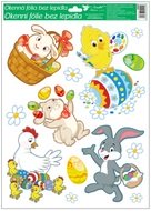 Decorative Window Cling – Basket with Sheep