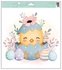 Decorative Window Cling – Chick with dark blue Egg