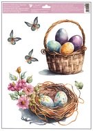 Decorative Window Cling – Basket and Nest