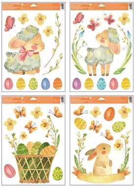 Window Cling with Glitter Easter 30 x 42 cm