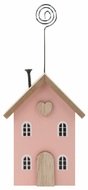 7154 Domek s drž&aacute;kem dřevěn&yacute; růžov&yacute; 8 x 17 x 3 cm na postaven&iacute;-1