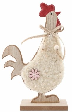 Wooden Rooster decoration 13 x 22 x 5 cm for standing