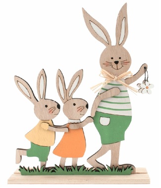 Decoration Bunny Family 18 × 22 × 4.5 cm, for standing