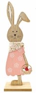 7167 Zaječice v růžov&eacute;m dřevěn&aacute; 13 x 42 x 5 cm na postaven&iacute;-1