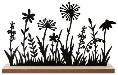 Metal Meadow 22 x 13.5 x 4 cm on a stand