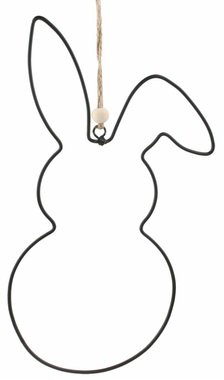 Metal Bunny 13 x 22 x 0.5 cm on a hanger