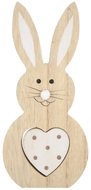 7308 Zaj&iacute;c dřevěn&yacute; na postaven&iacute; se b&iacute;l&yacute;m srdcem 20 cm-1