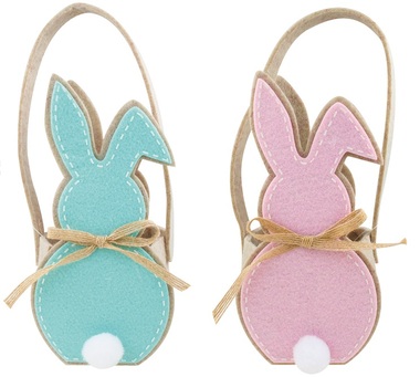 Felt Rabbit Basket 9 x 18 x 8 cm 