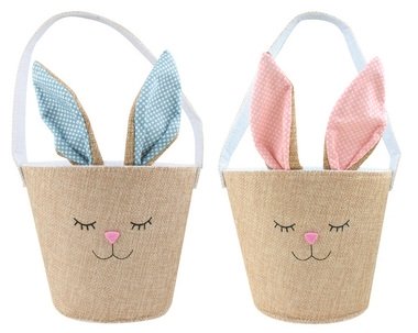 Fabric Easter Rabbit Basket 15x12,5 cm