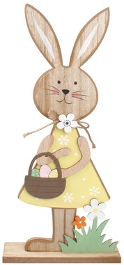 Standing Wooden Rabbit 31 cm