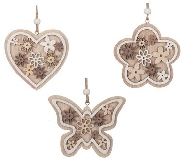 Wooden Deco Carved for hanging 9 cm