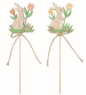 7687 Zaj&iacute;c v tr&aacute;vě dřevěn&yacute; 4,5 x 5,5 x 0,5 cm + &scaron;pejle-1