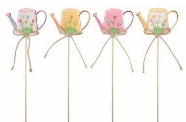 Watering Can wooden 6.5 x 4 x 0.5 cm + stick