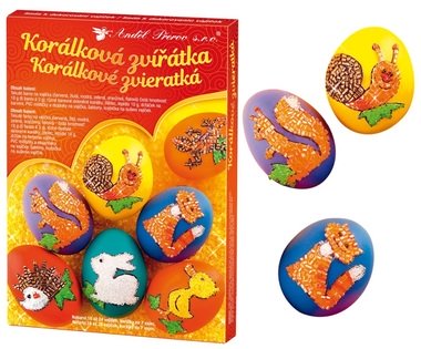 Easter Egg shells Decorating Set fo Blown Out Eggs - Glass Bead Animals