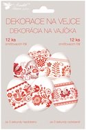 7755 Smršťovací dekorace na vejce, červený motiv-1