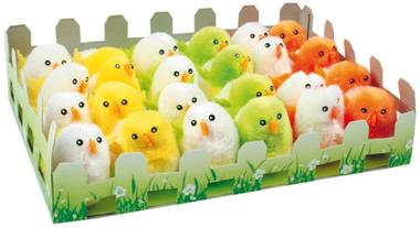 Easter Chicken 6 cm, 24 pcs (3 colours) 