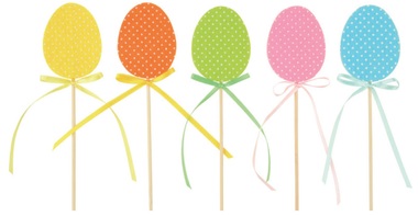 Decoration on Stick 6 cm, Egg + Stick