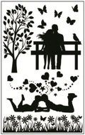 845 Obtisky 24 x 15 cm, siluety v parku-2