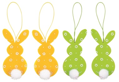 Hanging Rabbit 8 cm, 4 pcs Bag