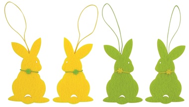 Hanging Rabbit 8 cm, 4 pcs Bag