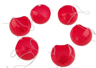 Red Clown Nose, 6 pcs
