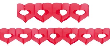 Paper Garland 400x18,5x17 cm - Big Red Hearts