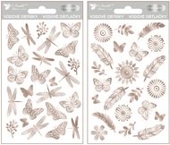 Water decals, Silver foil, 9 × 15 cm