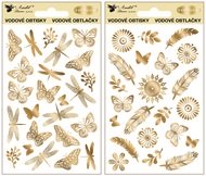 Water decals, Gold foil, 9 × 15 cm