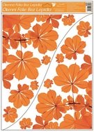 Decorative Window Cling – Light orange Leaves with round shapes