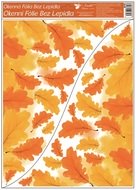 Decorative Window Cling – Yellow-orange Oak Leaves in warm tones