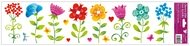 Decorative Window Cling – Colorful Flowers in Blue, Pink and Turquoise