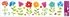 Decorative Window Cling – Colorful Flowers in Blue, Pink and Turquoise