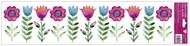 Decorative Window Cling – Purple Flowers with Distinctive Dark Centers