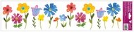 Decorative Window Cling – Cheerful Flowers in Pastel Colors